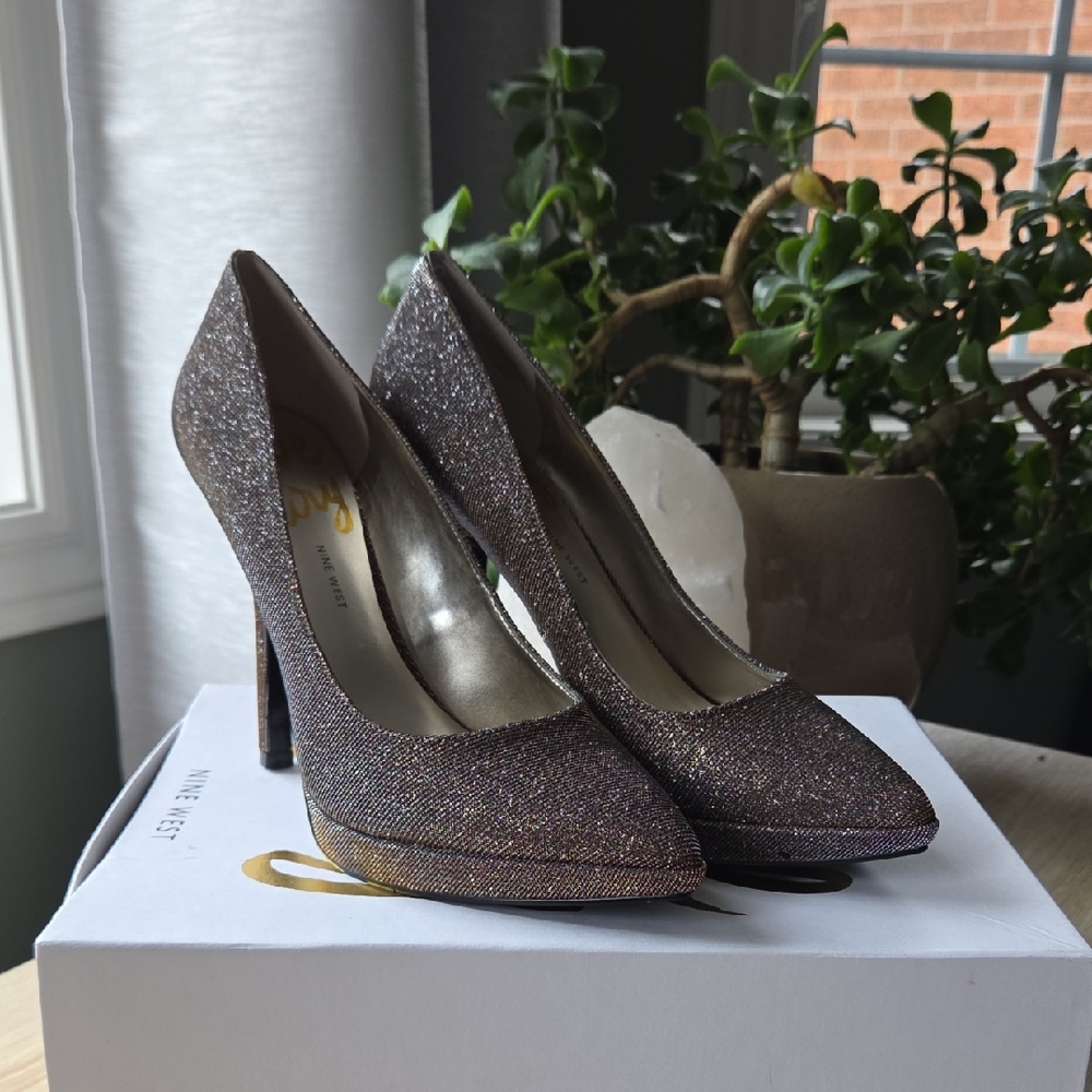 Nine West LOVE FURY Pewter High Heels
